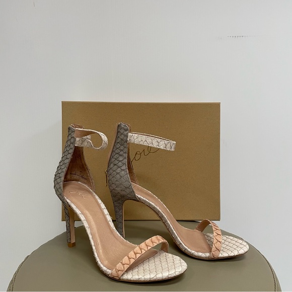 JOIE ABBOTT SLIP ON STRAPPY EVENING HEELS SZ 38 - Picture 1 of 6